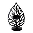 thumbnail image 2 of Candelabro de hojas de hierro forjado, candelabro decorativo para mesa. Negro A, 2 of 9