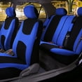 thumbnail image 2 of TLH Blue Black Light & Breezy Flat Cloth Seat Covers Combo Set, Airbag Compatible, Universal Fit for Cars, Auto, Trucks, SUV…, 2 of 11
