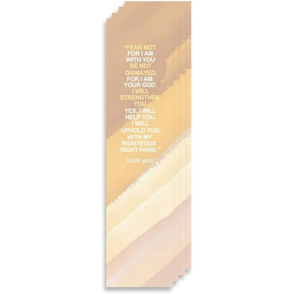 Christian Bookmark Packs with Bible Verse Isaiah 41:10; Fear Not for I Am with You (Pack of 4)