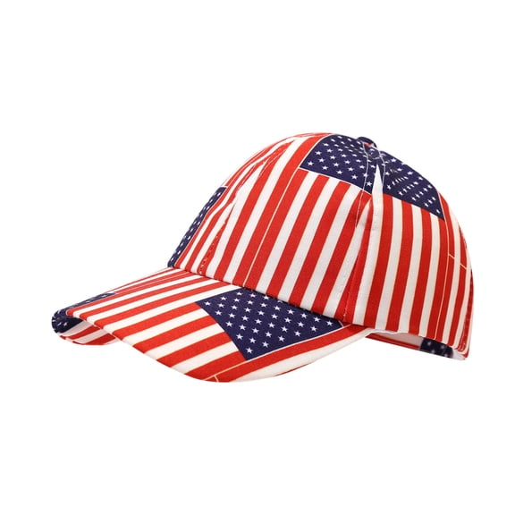 Fareti Adjustable Baseball Cap with Flag Print, Breathable Sports Hat for Men Women, Curved Brim for Sun Protection