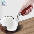 thumbnail image 1 of 2-Piece Stainless Steel Coconut Tool Set: 3Cr14 Blunt Arcuate Blade Shell Opener & Meat Extractor with Ergonomic Elm Wood Handle – Efficient, Durable Kitchen Tool for Southeast Asia, North America,, 1 of 5