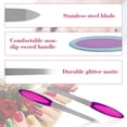 thumbnail image 3 of Lima de uñas de metal, limas de uñas para uñas naturales, herramientas para uñas con punta puntiaguda y mango antideslizante, 3 of 7