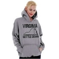thumbnail image 3 of Virginia Settle State Map Shape Funny Unisex Plus Fleece Graphic Hoodie Brisco Brands 3X, 3 of 5