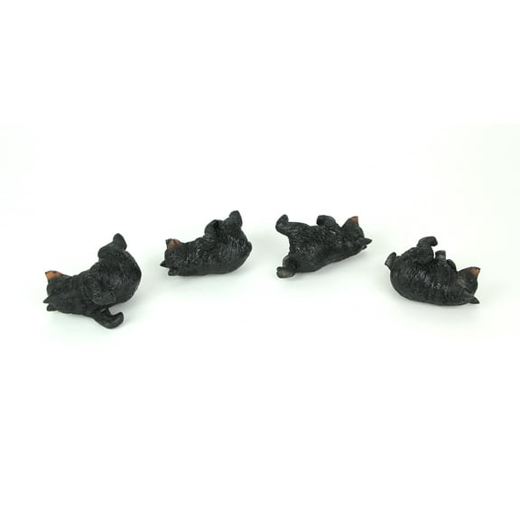 Mayrich Black Bear Planter Pot Hanging Figurines Resin Plant Décor (Set of 4)