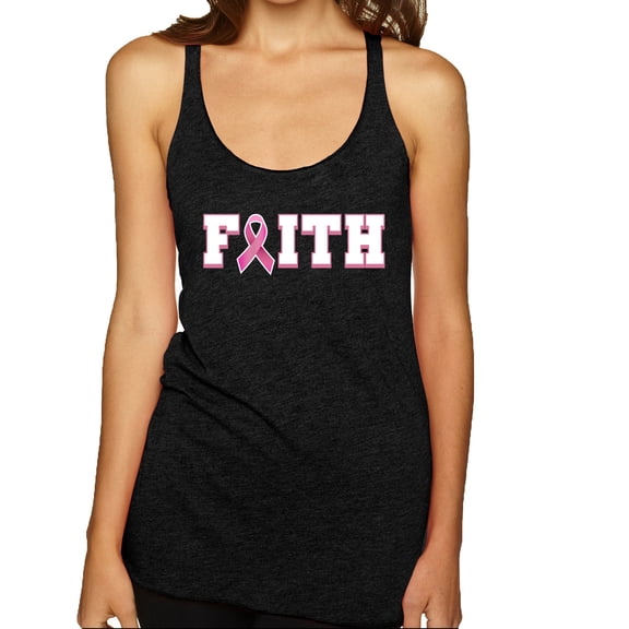 Wild Bobby Breast Cancer Survivor Nutrition Facts Pocket Breast Cancer Awareness Women Tri-Blend Racerback Tank Top, Vintage Black, Small