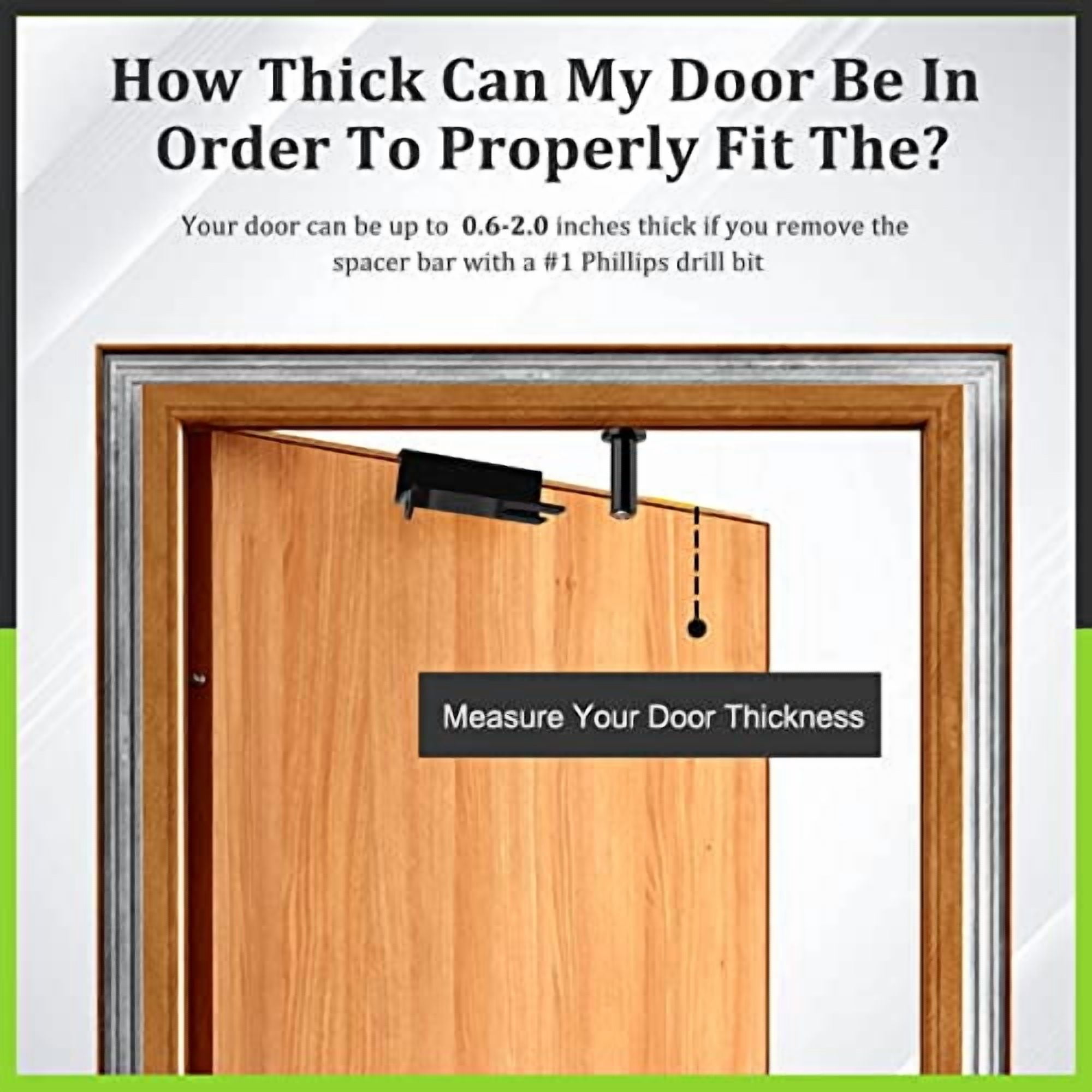 Child Safety Door Top Lock,  Top Door Locks for Kids Safety Made of Durable Metal, Adjustable Child Locks for Door, Door lock kid proof for Childproofing Interior-Exterior Doors