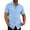 10#Light Blue, variant on Basic Mens Short Sleeve Cotton Linen Shirt Button Up Turn Down Collar Casual Summer Beach Vacation Breathable Solid Shirt Gray 3XL