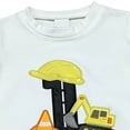 thumbnail image 5 of mgoYE Baby Boy First Birthday Outfit Fire Truck Embroidered Short Sleeve T-shirt Solid Shorts Summer 1St Birthday Clothes(Black,6-12 Months), 5 of 5