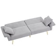 thumbnail image 5 of Newboti Furniture Modern Teddy Upholstered Accent Loveseat Sofa With Side Pocket,Folding Sleeper Sofa Bed With Foldable Armrest , Adjustable Backrest and Golden Metal Legs for Living Room,Grey BN.186, 5 of 12