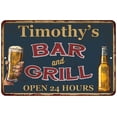 thumbnail image 1 of Timothy's Green Bar and Grill Metal Sign 8x12 Decor 108120044718, 1 of 1