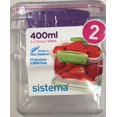 thumbnail image 2 of Sistema Snack To Go, 2 Compartment Container, 400ML, 2-pack, 2 of 2