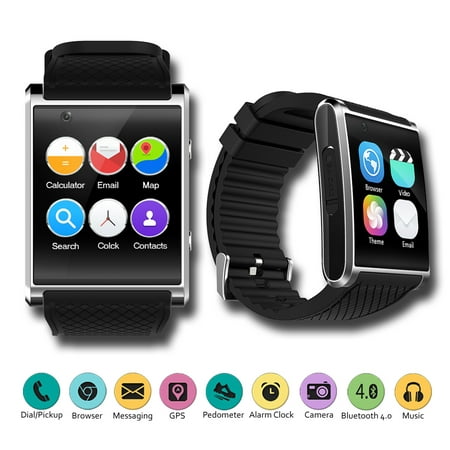 Android 5.1 SmartWatch by Indigi® 1.54-inch AMOLED + WiFi + GPS (3G GSM (Best Off Road Gps App For Android)