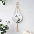 thumbnail image 3 of Macrame Wall Hanging Mirror Boho Geometric Decorative Mirror for Apartment Living Room Bedroom Dorm, 3 of 5