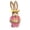 A, variant on ElegantHaven Easter Bunny Decoration 13" Cattail Grass Woven Figurine with Pink Dress & Yellow Polka Dot Headband, Home Decor & Gift Giving