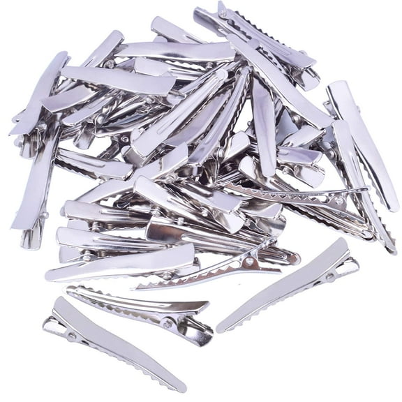 100 Pieces 45 mm Metal Alligator Hair Clips Pins with Teeth