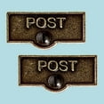 thumbnail image 2 of 2 Switch Plate Tags POST Name Signs Labels Cast Brass Traditional Engraved Wall Light Switch Cover Labels | Renovators Supply, 2 of 2