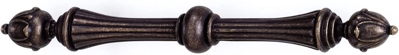 Alno A6904-PB/NL Ornate 4-1/2" Center To Center Bar Cabinet Pull - Brass