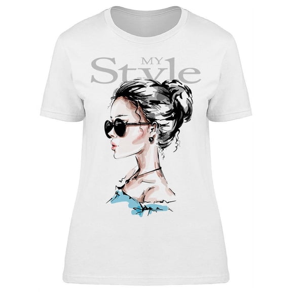 My Style Model With Sunglasses T-Shirt Women -Image by Shutterstock, Female Small