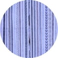 thumbnail image 1 of Ahgly Company Indoor Round Abstract Blue Modern Area Rugs, 6' Round, 1 of 4