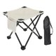 thumbnail image 5 of Taburete de camping portátil con bolsa de transporte, minitaburete plegable multifunción, reposapiés Blanco, 5 of 9