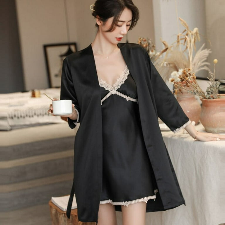 Summer 3 Piece Lounge Wear Set 100% Rayon Sexy Lingerie Pajamas Set for  Women Loungewear - China Designer and Satin price