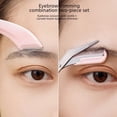 thumbnail image 2 of Crescent eyebrow trimming knife with eyebrow scissors comb macro blade special shaving knife eyebrow trimming beauty makeup tools-Pink-1pcs, 2 of 6