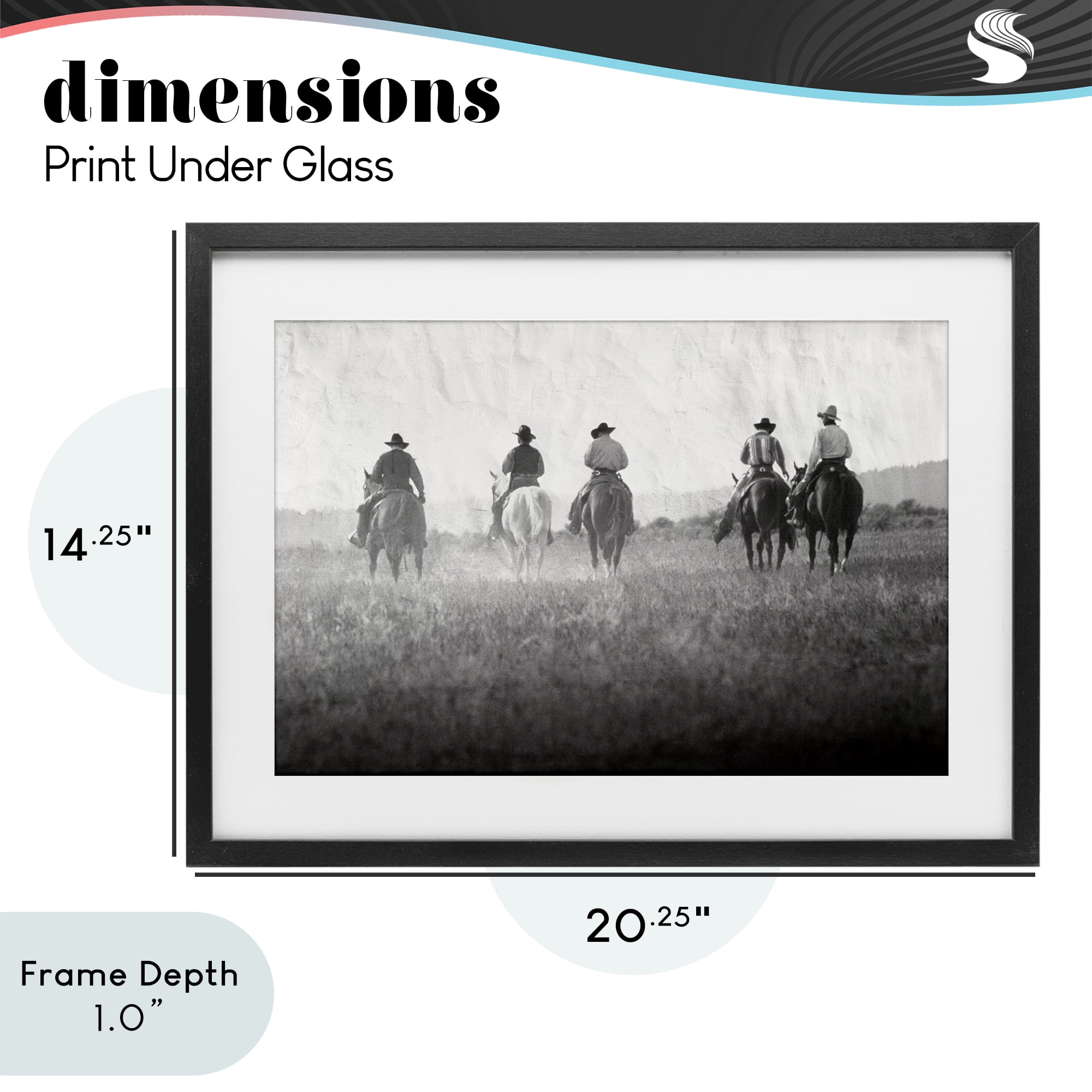 Stupell Industries Riding Toward The Horizon Black Framed Print Under Glass, design by Superstock