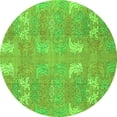 thumbnail image 1 of Ahgly Company Indoor Round Abstract Green Modern Area Rugs, 6' Round, 1 of 4