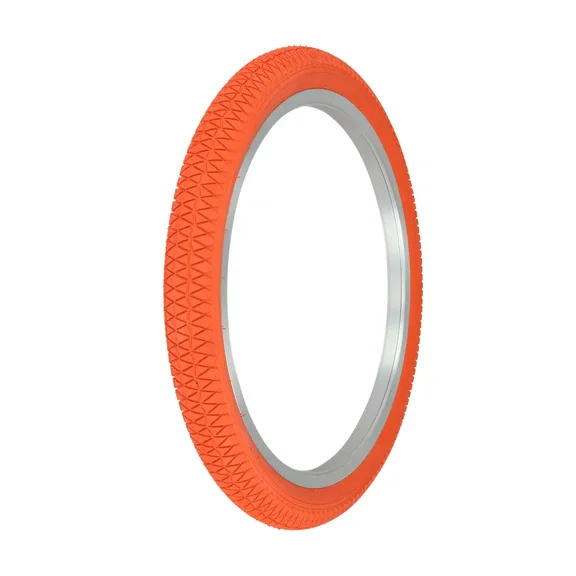 PRO BMX Tread Bicycle Tire 20 x 1.95, for Bikes, Various Colors (Orange)