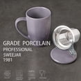 thumbnail image 2 of SWEEJAR Porcelain Tea Mug, Loose Leaf Tea Cup with Filter and Lid, 16 Fl Oz, Gradient Purple, 2 of 6