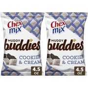 Chex Mix Muddy Buddies Cookies & Cream 4.5 Oz (2 Pack)