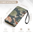 thumbnail image 6 of Womens Wallet Bifold Ladies Cluth Bag Wristlet Wrist Strap Long Purse Koi Fish Vintage Japanese Design, 6 of 6