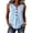 Light Blue, variant on WRKEKC Racerback Tank Tops for Women Linen V-Neck Button Front Sleeveless Top with Pleated Detail and Loose Fit