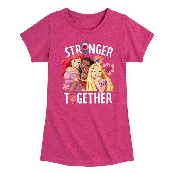 Disney Princess - Stronger Together Group - Toddler And Youth Girls Short Sleeve Graphic T-Shirt