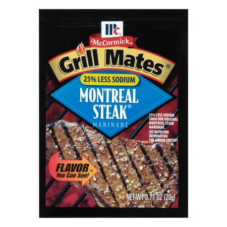 UPC 052100352114 product image for McCormick Grill Mates Montreal Steak 25% Less Sodium Marinade, 0.71 oz | upcitemdb.com