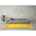 thumbnail image 3 of Ahgly Company Machine Washable Indoor Square Persian Yellow Traditional Area Rugs, 5' Square, 3 of 4
