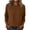 Coffee, variant on Hurxie Women Tops Long Sleeve Blouses Dressy Casual Crewneck Pleated Tunic Shirts Loose Fashion Clothes