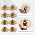 thumbnail image 3 of OUNONA 18 Pcs Plaque de Bride Écrou Base Ronde pour Professionnels Fer Brun, 3 of 4