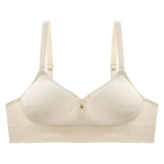 CYRBOKO Girls Bars, Cami Breathable Soft Thin Comfortable Seamless Bras Beige Size 15-16 T