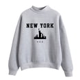 thumbnail image 1 of toraway Womens Sweatshirt Zip up Autumn Winter O Neck Solid Color Printed Long Sleeve Pullover Sweatshirt S, 1 of 4