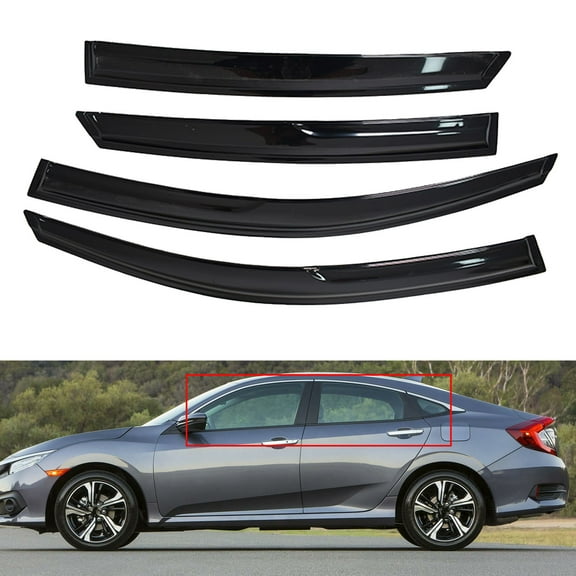 SEBLAFF Window Vent Visor Rain Guard Shade Replacement for 2016-2020 Honda Civic Sedan