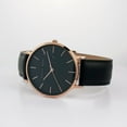 thumbnail image 2 of Alfred Sung Metropolitan Date Black Dial Black Leather strap watch, 2 of 4