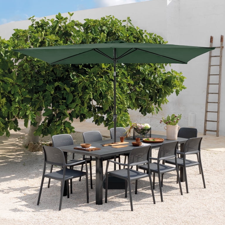 dark green patio umbrella Blissun 9' Outdoor Umbrella, Outdoor Table Umbrella, Yard Umbrella, Market with 8 Sturdy Ribs, Push Button Tilt and Crank (Dark Green) : Patio, Lawn & Garden Create a cool and comfortable spot to entertain guests under an attractive piece of outdoor decor that provides quality sun protection with this 10 MASTERCANOPY 9ft Patio Umbrella with