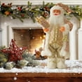 thumbnail image 6 of JeashCHAT Christmas Decorations 12 Inch Santa Claus Doll Standing Santa Claus Plush Figurine for Home Office Table Decor Xmas Party Ornament Gift, 6 of 6