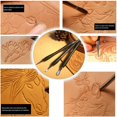thumbnail image 5 of 3PCS Leather Craft Modeling Tools Grooving Tools, Leather Embossing Spoons Leathercraft Modeling Carving Tools Kit, Leather Craft DIY Kit for Leather Press Rub/Edge Skiving, 5 of 5