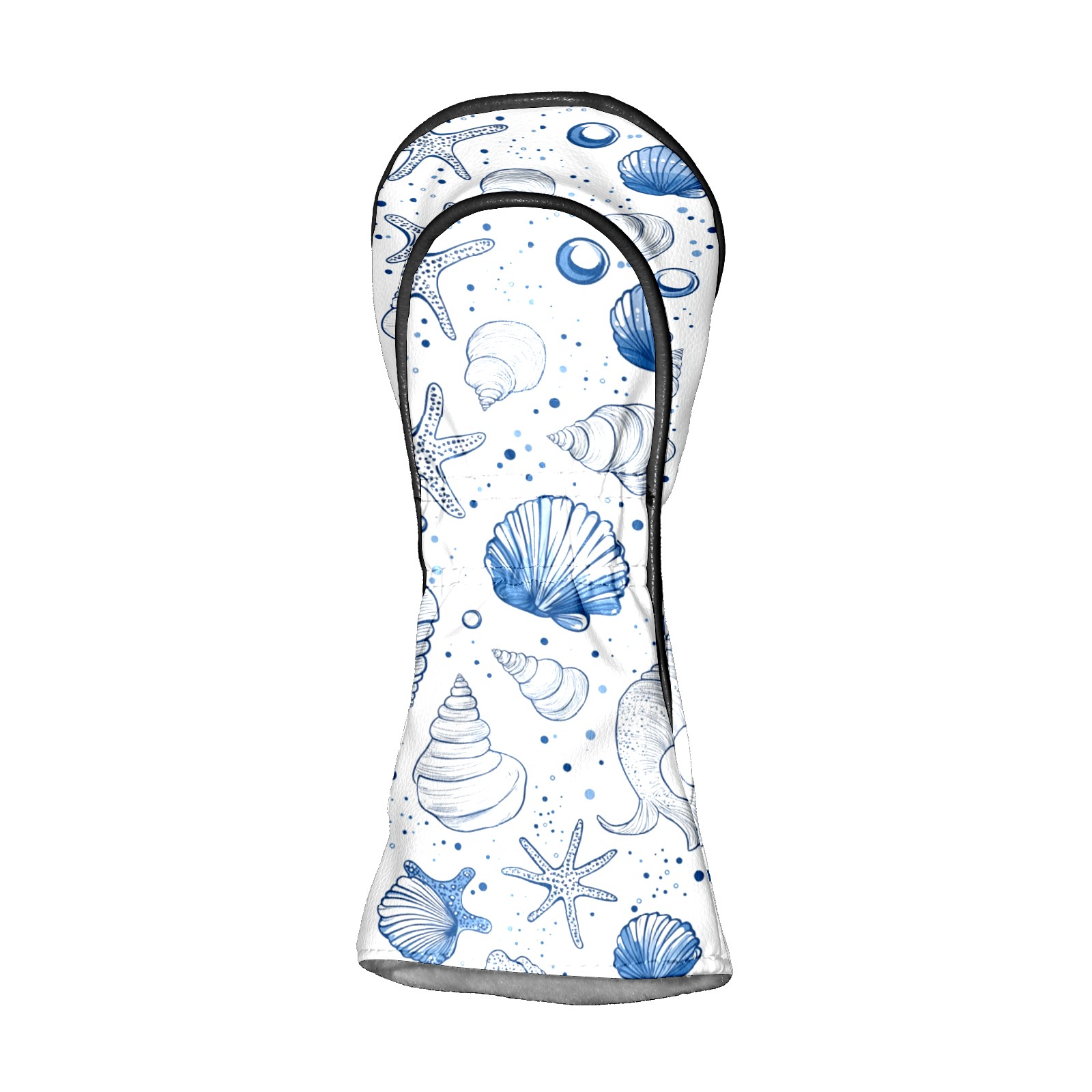 Golf Club Covers PU Leather Waterproof Head Covers for Fairway Woods Hybrids Cute Cartoon Marine Life Unisex Fits Most Brands