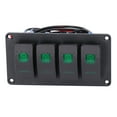 thumbnail image 1 of Switch Panel, PC Waterproof Rocker Circuit Breaker, Ships  Yachts For Vehicles Blue Light,Red Light,Orange Light,Green Light, 1 of 8