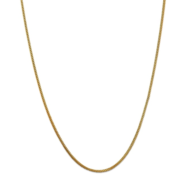 14k Yellow Solid Gold Franco Chain Necklace, 0.9mm, 20"