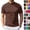 31#(Brown), variant on Mens Mock Turtleneck Shirts Short Sleeve Casual Basic T-Shirts Ribbed Solid Pullover Tops (Brown,S)