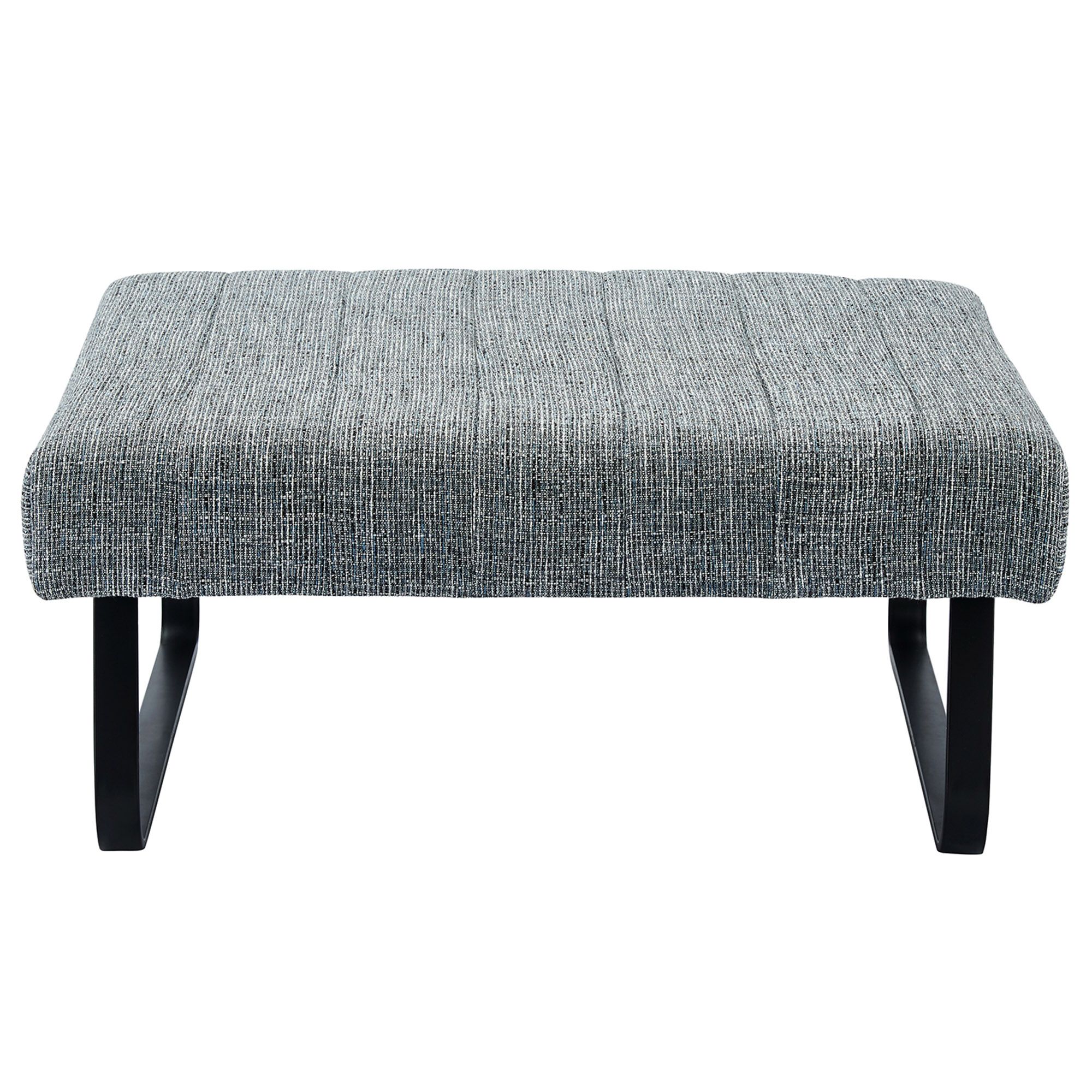 36" Gray and Black Contemporary Square Cocktail Ottoman